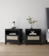 Sheridan Nightstand in Black (set of 2) by Manhattan Comfort at Eve Furniture