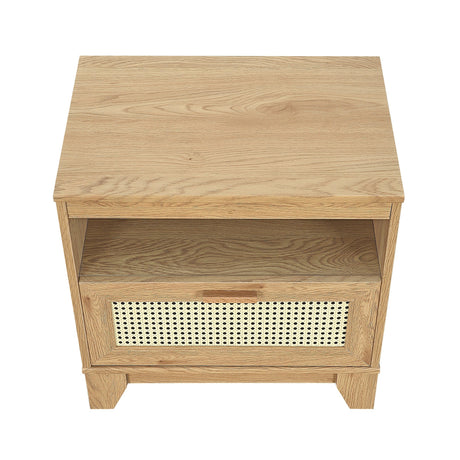 Sheridan Nightstand in Nature by Manhattan Comfort at Eve Furniture