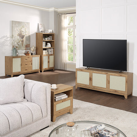 Sheridan Nightstand in Nature by Manhattan Comfort at Eve Furniture