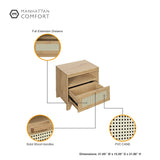 Sheridan Nightstand in Nature by Manhattan Comfort at Eve Furniture