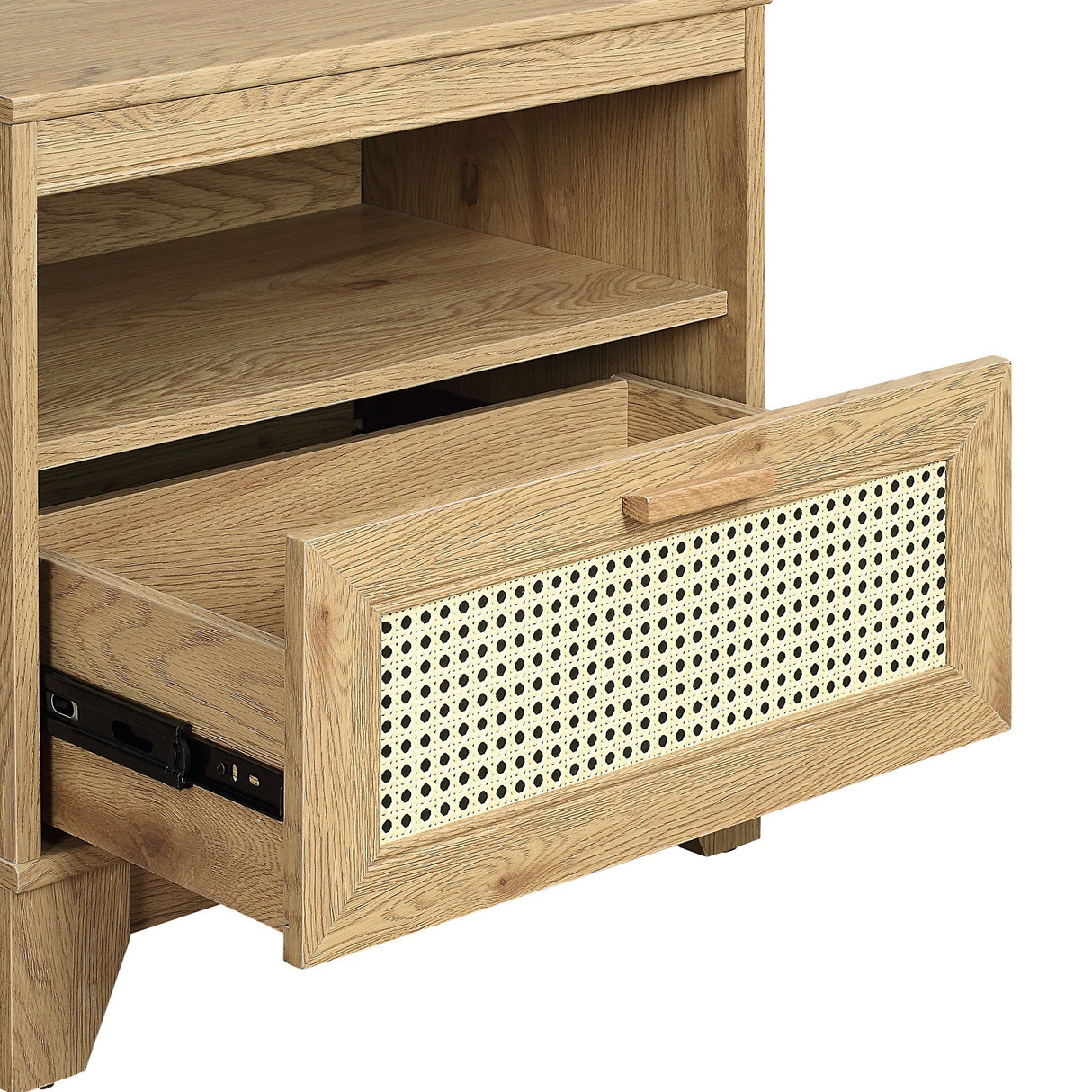 Sheridan Nightstand in Nature by Manhattan Comfort at Eve Furniture