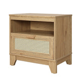 Sheridan Nightstand in Nature by Manhattan Comfort at Eve Furniture