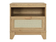 Sheridan Nightstand in Nature by Manhattan Comfort at Eve Furniture