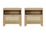 Sheridan Nightstand in Nature (set of 2) by Manhattan Comfort at Eve Furniture