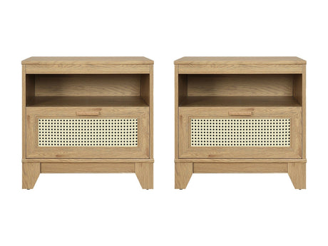 Sheridan Nightstand in Nature (set of 2) by Manhattan Comfort at Eve Furniture