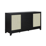 Sheridan Sideboard Cabinet in Black by Manhattan Comfort at Eve Furniture