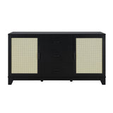 Sheridan Sideboard Cabinet in Black by Manhattan Comfort at Eve Furniture