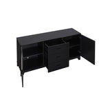 Sheridan Sideboard Cabinet in Black by Manhattan Comfort at Eve Furniture