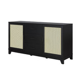 Sheridan Sideboard Cabinet in Black by Manhattan Comfort at Eve Furniture