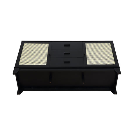 Sheridan Sideboard Cabinet in Black by Manhattan Comfort at Eve Furniture