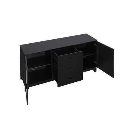 Sheridan Sideboard Cabinet in Black by Manhattan Comfort at Eve Furniture