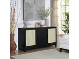 Sheridan Sideboard Cabinet in Black by Manhattan Comfort at Eve Furniture