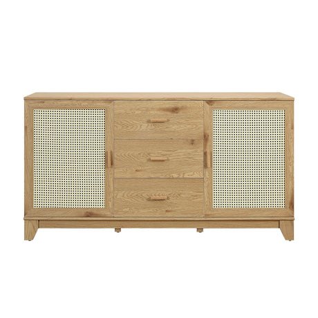 Sheridan Sideboard Cabinet in Nature by Manhattan Comfort at Eve Furniture
