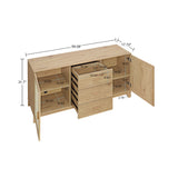 Sheridan Sideboard Cabinet in Nature by Manhattan Comfort at Eve Furniture