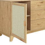 Sheridan Sideboard Cabinet in Nature by Manhattan Comfort at Eve Furniture