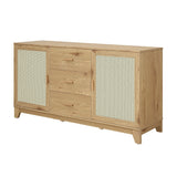 Sheridan Sideboard Cabinet in Nature by Manhattan Comfort at Eve Furniture