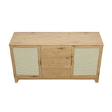 Sheridan Sideboard Cabinet in Nature by Manhattan Comfort at Eve Furniture