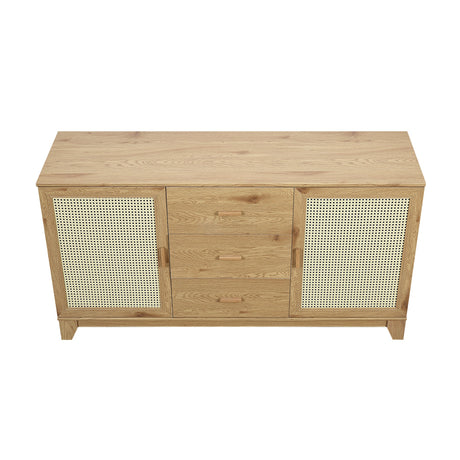 Sheridan Sideboard Cabinet in Nature by Manhattan Comfort at Eve Furniture