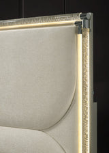 Sheridan Silver, Dark Walnut/White King Bed by Furniture of America at Eve Furniture