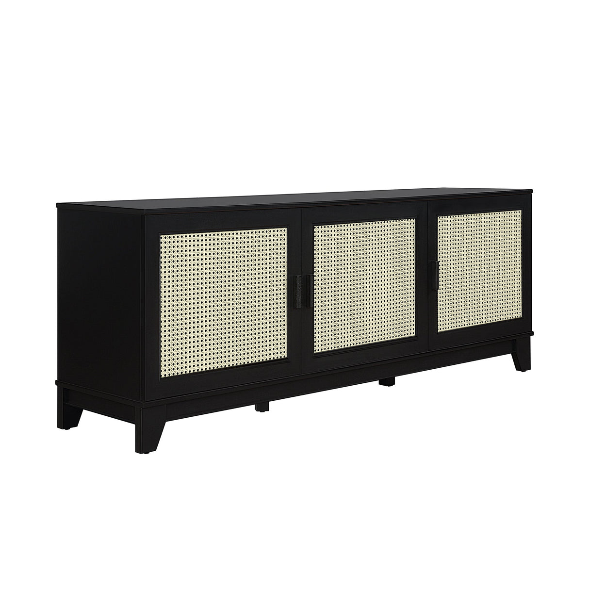 Sheridan TV Stand in Black by Manhattan Comfort at Eve Furniture