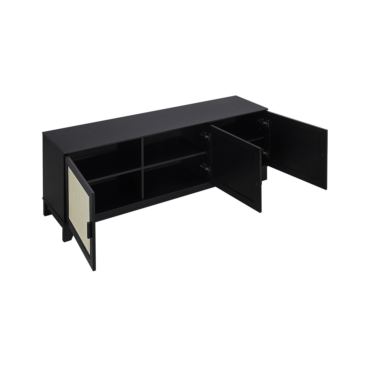Sheridan TV Stand in Black by Manhattan Comfort at Eve Furniture