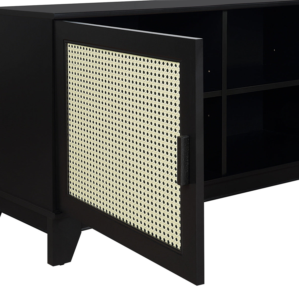 Sheridan TV Stand in Black by Manhattan Comfort at Eve Furniture