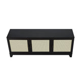 Sheridan TV Stand in Black by Manhattan Comfort at Eve Furniture