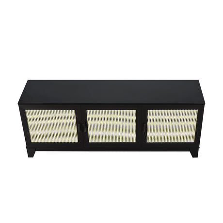 Sheridan TV Stand in Black by Manhattan Comfort at Eve Furniture