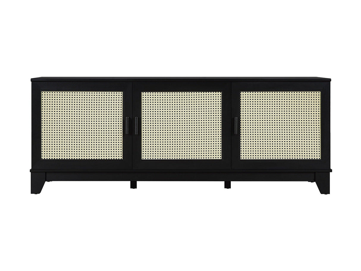 Sheridan TV Stand in Black by Manhattan Comfort at Eve Furniture