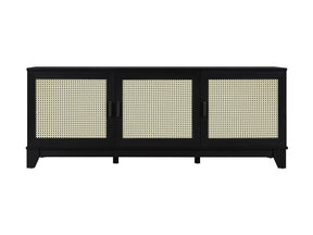 Sheridan TV Stand in Black by Manhattan Comfort at Eve Furniture