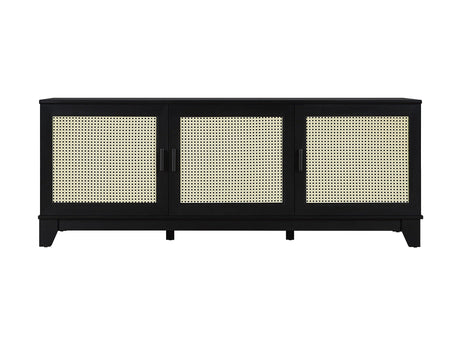 Sheridan TV Stand in Black by Manhattan Comfort at Eve Furniture