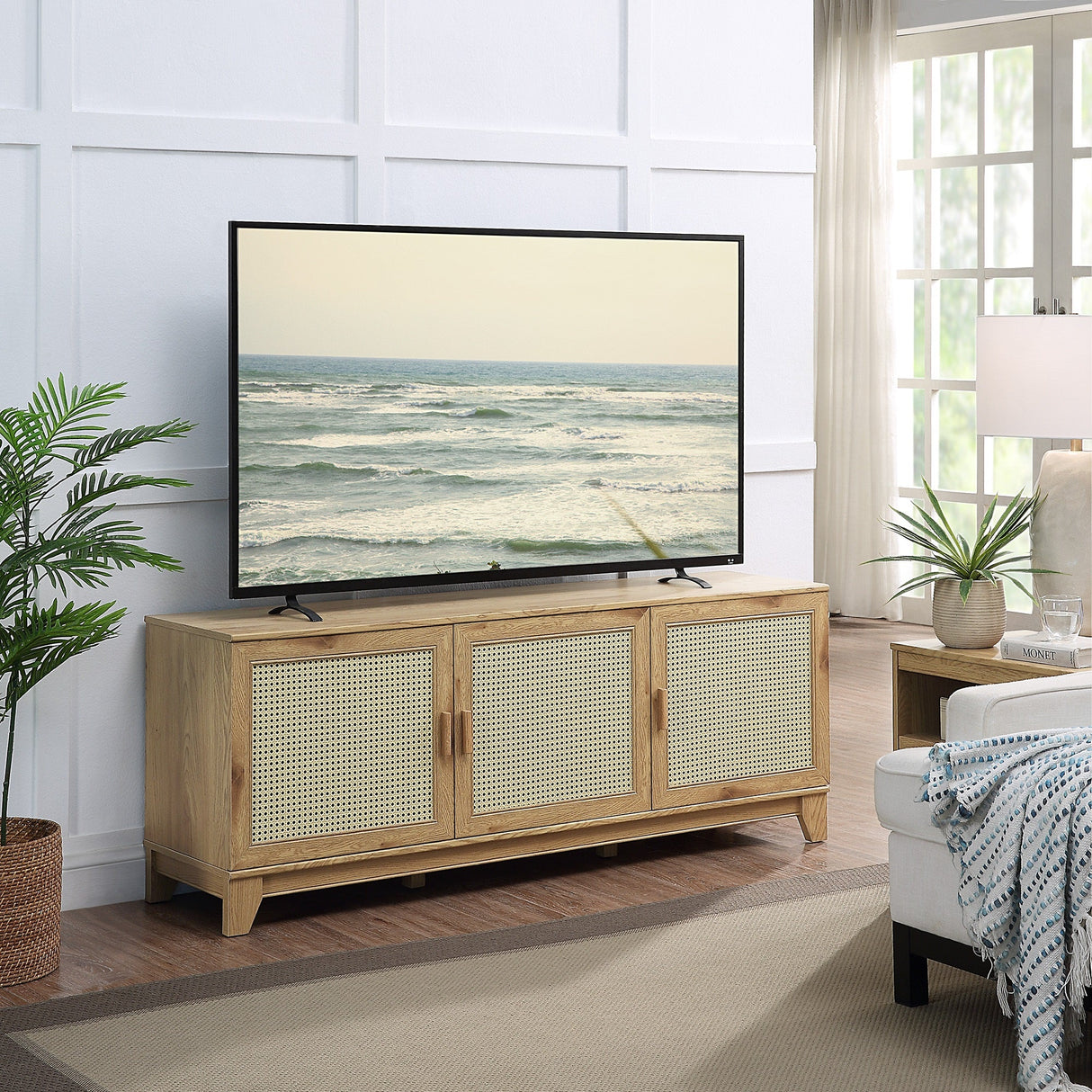 Sheridan TV Stand in Nature by Manhattan Comfort at Eve Furniture