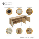 Sheridan TV Stand in Nature by Manhattan Comfort at Eve Furniture
