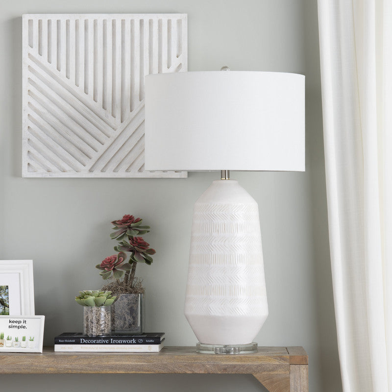Sherie White Table Lamp by Crestview at Eve Furniture