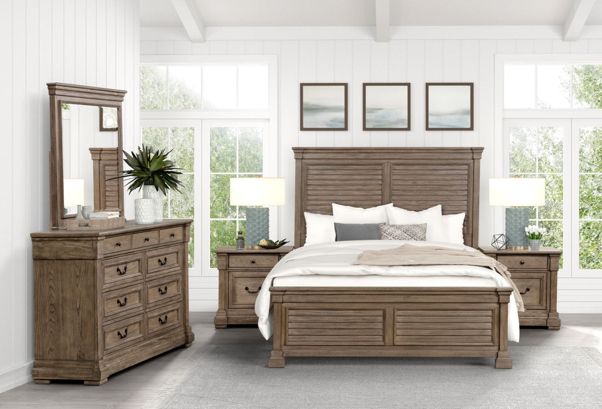 Sheringham Weathered Gray King Bed by Furniture of America at Eve Furniture