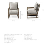 Sherlock Frost Gray Wood Frame Accent Chair by Mercana at Eve Furniture