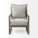 Sherlock Frost Gray Wood Frame Accent Chair by Mercana at Eve Furniture