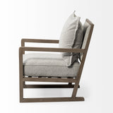 Sherlock Frost Gray Wood Frame Accent Chair by Mercana at Eve Furniture