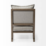 Sherlock Frost Gray Wood Frame Accent Chair by Mercana at Eve Furniture