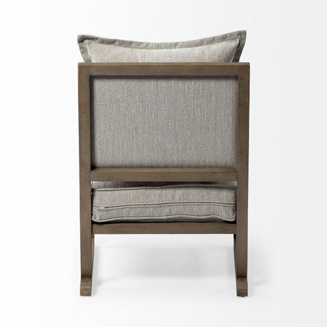 Sherlock Frost Gray Wood Frame Accent Chair by Mercana at Eve Furniture