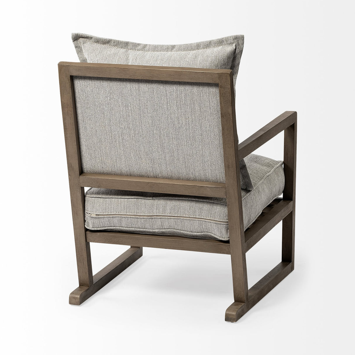 Sherlock Frost Gray Wood Frame Accent Chair by Mercana at Eve Furniture
