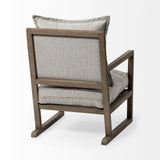 Sherlock Frost Gray Wood Frame Accent Chair by Mercana at Eve Furniture