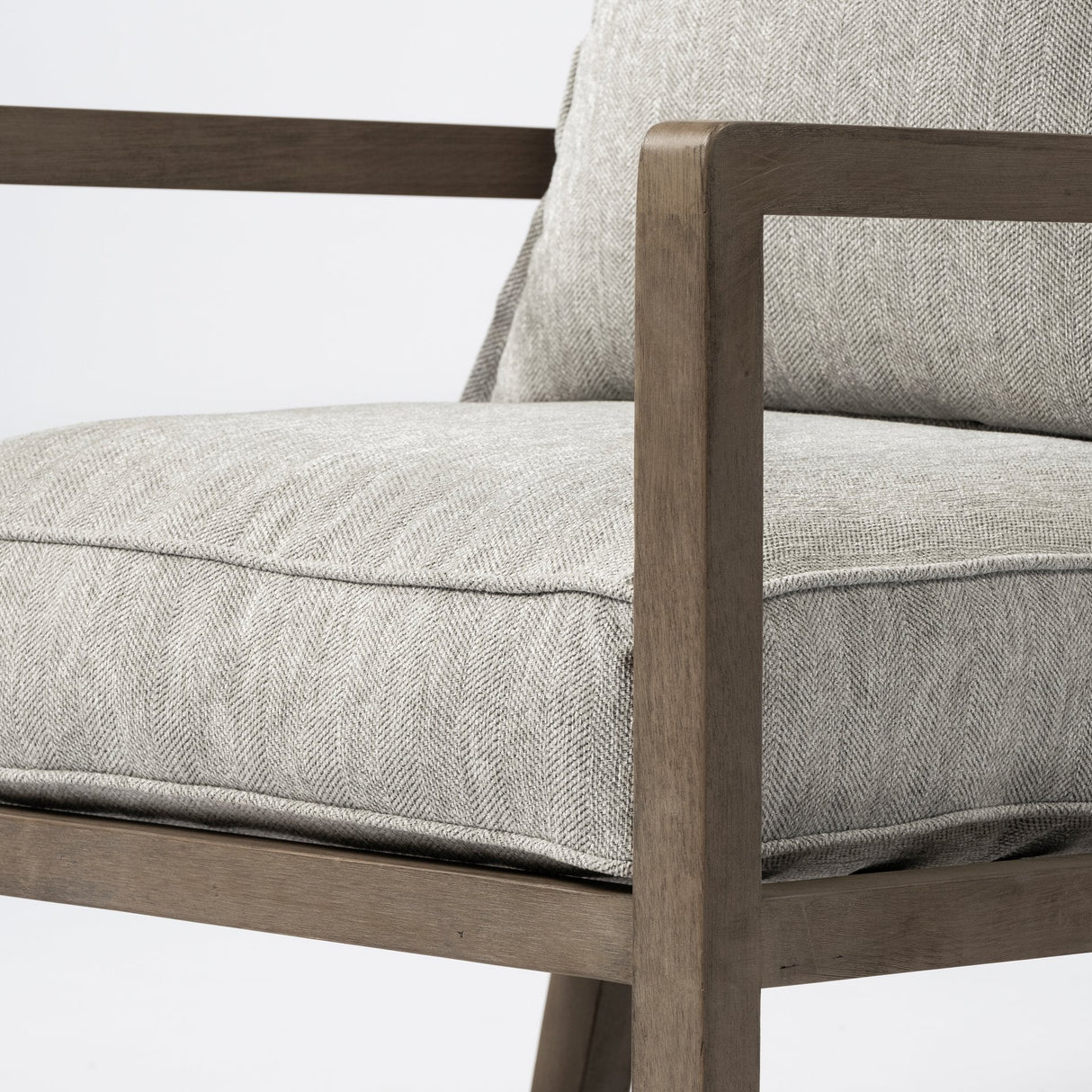 Sherlock Frost Gray Wood Frame Accent Chair by Mercana at Eve Furniture