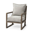 Sherlock Frost Gray Wood Frame Accent Chair by Mercana at Eve Furniture