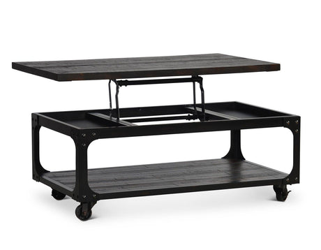 Sherlock Lift Top Cocktail Table with Casters by Steve Silver at Eve Furniture