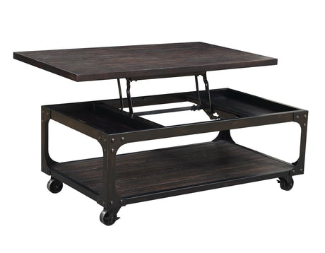 Sherlock Lift Top Cocktail Table with Casters by Steve Silver at Eve Furniture
