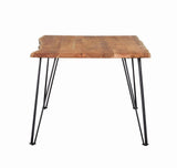 Sherman Natural Acacia and Matte Black Rectangular Dining Table by Coaster at Eve Furniture