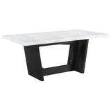 Sherry Gray 7-Piece Rectangular Marble Top Dining Table Set by Coaster at Eve Furniture