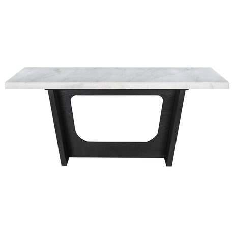 Sherry Gray 7-Piece Rectangular Marble Top Dining Table Set by Coaster at Eve Furniture