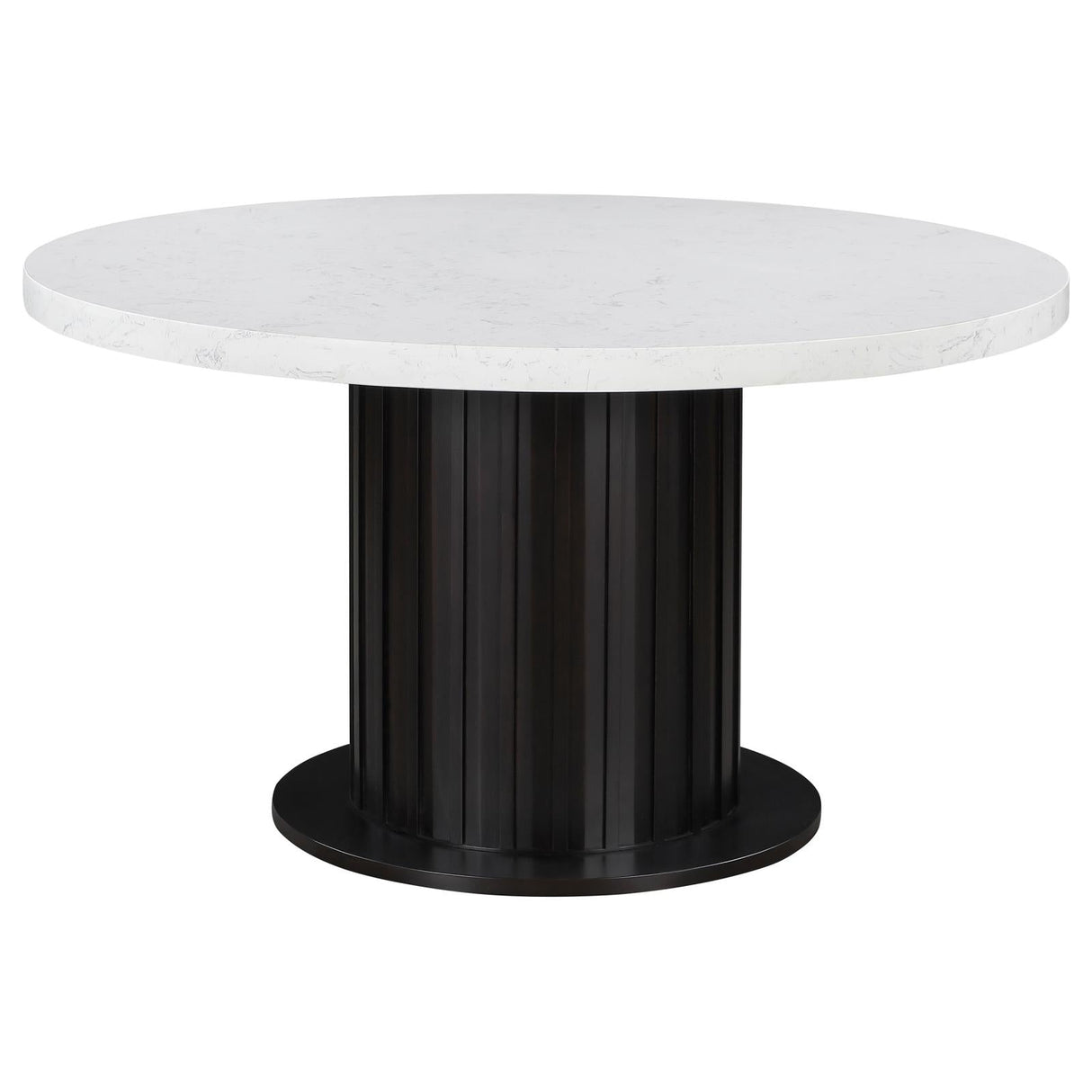 Sherry Rustic Espresso/White Round Dining Table